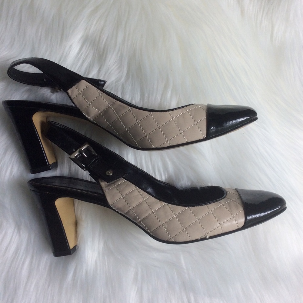 AK Anne Klein 8M Slingback Shoes, Leather